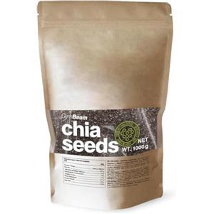 Gymbeam Chia Seeds - Super Alimento Ricco Di Fibre, Proteine e Grassi Sani - Migliora Il Colesterolo, La Digestione, Il Cuore, Il Cervello E Le Ossa - Adatto A Vegani (1000 g (1er pack))