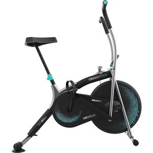 Cecotec Cyclette Statica Drumfit CrossFit 1000 Eolo, Resistenza all'Aria Regolabile Manualmente, Sella Regolabile Verticalmente, Display LCD, Pedalata Bidirezionale, Dimensioni Compatte