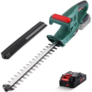 POSENPRO Tagliasiepi a Batteria, POSENPRO Tagliasiepi Elettrico con 2.0Ah Batteria, Tagliasiepi Senza Fili, 45 cm Lunghezza Lama, 14 mm Distanza tra i Denti, Ideale per Siepi, Rami, Arbusti, Ramoscelli