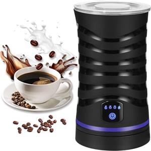 Zhufas Montalatte elettrico 4 in 1 con rivestimento antiaderente per schiuma di latte calda e fredda, spegnimento automatico, ideale per caffè e latte