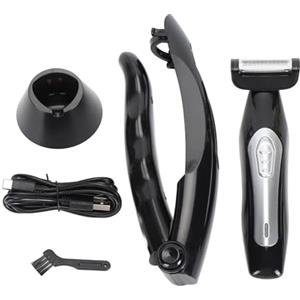Ejoyous Rasoio Elettrico per la Schiena Uomo, Depilatore per Corpo con Impugnatura Estesa, Design Ergonomico per Schiena e Corpo, Rifinitura a Umido e a Secco, Nero, Batteria Litio