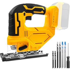 JOJOCY Seghetto alternativo senza fili compatibile con batteria DeWalt 20 V Max, strumento di taglio seghetto da 400 W, 2900 giri/min, tagli smussati a 45° con lame seghetto alternativo per taglio dritto