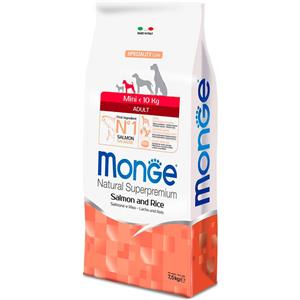 Monge Croccantini per cani Monge Natural Superpremium Mini Adult salmone e riso - 7,5Kg