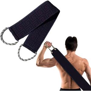 TNSOYCA Scrubber per la Schiena, Spazzola Posteriore Doccia Massaggio Della Schiena con manici, Migliora la Pelle, Unisex(nero/33.5 pollici)