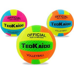 Teorema Giocattoli TeoKaido Pallone Beach Volley taglia 5, Palla Pallavolo da Spiaggia PVC Impermeabile, Pallone Volley Leggero 250g, Colori Fluo Assortiti Alta Visibilità, Palla Beach Volley Morbida