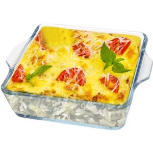ZMDMAH Pirofila da forno in vetro, 0,8 l, piccola teglia da forno in vetro, piccola teglia da forno per 1 persona, per lasagne