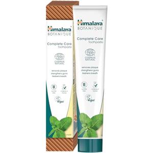 Himalaya Ecocert Cosmos Natural Certified Himalaya Botanique Complete Care Herbal Toothpaste con Attivi Bio, al gusto di menta, combatte la placca, rinfresca l'alito, senza fluoro, senza glutine e SLS, 75 ml