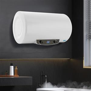 FUNYSF Scaldacqua elettrico da 50 l, 220 V, caldaia orizzontale 30-75 °C, scaldabagno elettrico a parete (cucina, doccia, bagno)