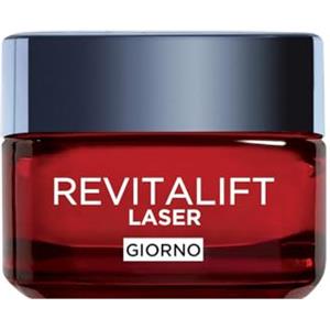 L'Oréal Paris Crema Viso Giorno Revitalift Laser, Azione Antirughe e Anti-Età, Per Pelle più Soda e Tonica, Con Acido Ialuronico, Vitamina C e Pro-Retinolo, 50 ml