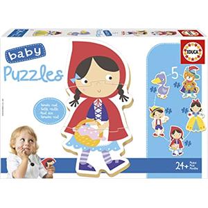 Educa - Baby puzzle C'era una volta | Set di 5 puzzle di bambini progressivi da 3 a 5 pezzi per imparare con diversi livelli di difficoltà. Composto da pezzi di grandi dimensioni. +24 mesi (19669)