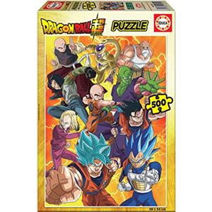 Educa - Puzzle 500 pezzi per adulti | Dragon Ball. Pezzi perfettamente finiti e sicuri per i bambini. Misura 34 x 48 cm. Include colla fix Puzzle. Da 11 anni (19009)