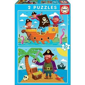 Educa - Puzzle Pirati 2x20 Pezzi (17149)