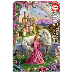 Educa - Puzzle da 500 pezzi per adulti e bambini | Fatta e Unicorno. Pezzi perfettamente finiti e sicuri per i bambini. Misura montata: 48 x 34 cm. Include colla fix Puzzle. Da 11 anni (17985)