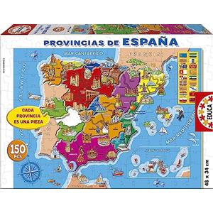 Educa Borrás - 150 Provincias, Gioco da Tavolo (Versione Spagnola) Spagna
