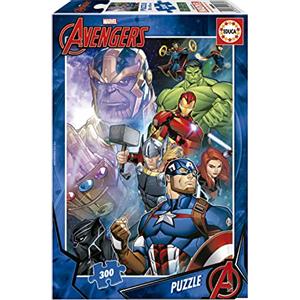 Educa - Puzzle da 300 pezzi per bambini | Avengers. Misura: 28 x 40 cm. Consigliato a partire dagli 6 anni (19680)
