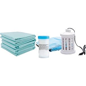 chi-enterprise Set di consumo/set di riempimento (Bobina/Elettrodo, Sale di attivazione e Protectore) per Pediluvio di elettrolisi Hydrosana