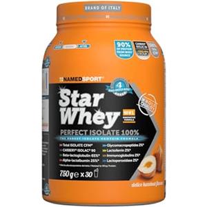 NAMEDSPORT SUPERFOOD NAMEDSPORT Star Whey Isolate Delice Hazelnut 750 g - 100% Proteine del Siero del Latte Isolate di purissima qualità Carbery® Isolac 90, gusto nocciola