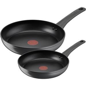 Lagostina Edera, Set di 2 Padelle Antiaderenti 24/28 cm con Rivestimento in Titanio per Cottura senza Grassi, Compatibile con Piano Cottura a Gas, Tecnologia Thermo-signal