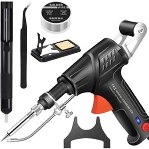 Generico Set Di Cinque Saldatrici,Utensili Per Saldatura Laser Industriali Riscaldati Internamente,Pistola Per Saldatura Versatile,Saldatrice Laser Portatile (nero A)