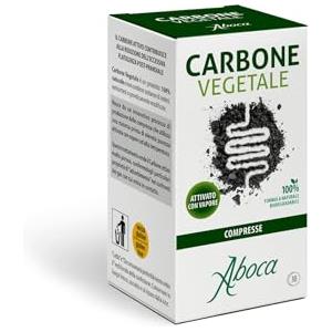 Aboca Carbone Vegetale Integratore Flatulenza Post-Prandiale, 30 Compresse