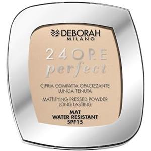 Deborah Milano - Cipria Compatta 24 ore Perfect SPF 15, N3 Rose, Texture Ultrafine, ad Azione Opacizzante, Lenitiva e Rigenerante adatta a Pelli Sensibili, 9 gr, 1 item
