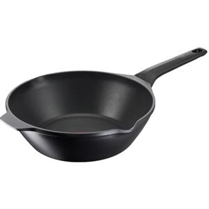 Lagostina Aroma Wok Antiaderente in Alluminio Pressofuso Ø 28 cm, Padella Induzione, Gas e Forno con Indicatore Cottura Thermo-Signal e Rivestimento Titanium Per Mantenere il Calore