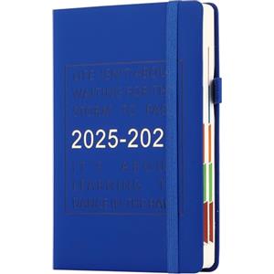 Goldaypln Agenda 2025-2026, formato A5, una pagina al giorno, da luglio 2025 a giugno 2026, agenda giornaliera annuale con linguette mensili colorate, copertina rigida, diario accademico 2025-2026 con tasca