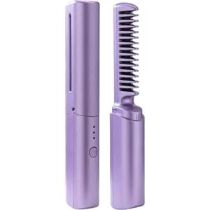 Nuyhadds Pratico Lisciante Per Capelli: Spazzola Lisciante Ricaricabile, Pettine Lisciante Per Capelli | Piastra Per Capelli Da Donna, Ferro Da Stiro Leggerissimo, Spazzola Più Liscia Per Pettine Per Toelettat