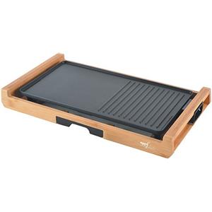 Melchioni Grill Griglia Elettrica, Bamboo, Nero, Taglia Unica