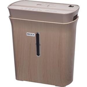 Iris Ohyama Woozoo, Distruggi documenti / distruggi carta, 8 fogli, Tecnologia trasversale, Cestino da 8,9 l, Carta A4 - Personal Shredder Cross Cut P8GCD - Colore del legno