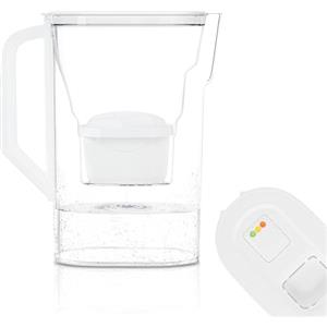 Wessper Caraffa per porta del frigorifero da 2,7 l, compatibile con Brita Maxtra, caraffa per acqua con indicatore di usura del filtro. Il set include una caraffa filtro dell'acqua e un filtro