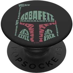 Star Wars Boba Fett Word Filled Helmet PopSockets PopGrip Intercambiabile
