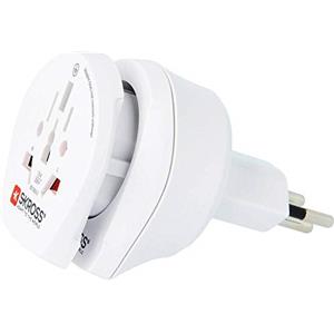 SKROSS | 1.500206-E | Combo World to Switzerland | Adattatore da Viaggio per Presa Tipo J (CH) Universale - Tensione e Potenza: 100V - 1000W / 250V - 2500W - Protezione Anti Scossa