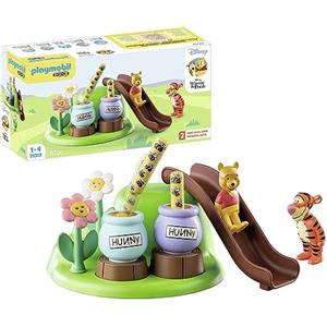 PLAYMOBIL 1.2.3 & Disney 71317 Il Giardino delle Api - Playset per Bambini da 12 Mesi a 4 Anni con Winnie e Tigro