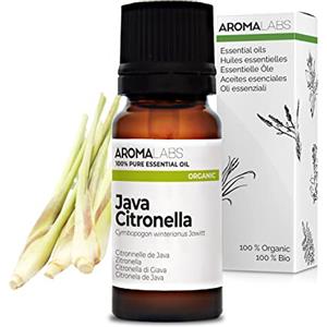 Aroma Labs - Citronella Di Giava BIO - Olio Essenziale Chemiotipizato e Certificato AB - 10 mL