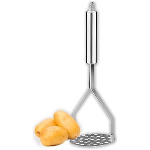 IPEA Schiacciapatate in Acciaio Inox Professionale per Schiacciare Patate, Verdura e Frutta - Design Slim - Impugnatura Ergonimica - Utensile Manuale per Purè di Patate e Pressa di Ortaggi ed Alimenti