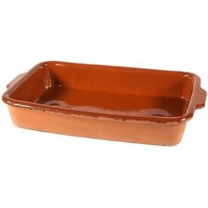 mille idee Pirofila teglia da forno rettangolare in terracotta 36x23 cm