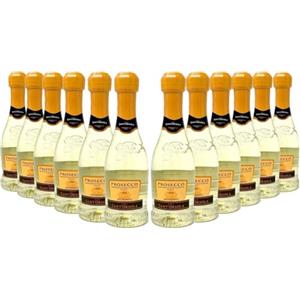 Sant'Orsola - Mini Bottiglie Prosecco D.O.C. Millesimato Extra Dry, da Uva Glera, Gusto Fresco con Note Fruttate, 12x200 ml (Confezione da 5)