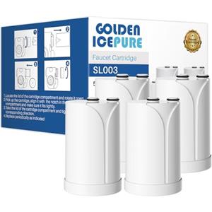 GOLDEN ICEPURE Brita On Tap Pro V-MF Filtro Acqua Rubinetto (600L) - Confezione da 4 Pezzi Filtri Brita per Rubinetto