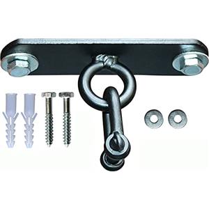 AQF Sacco Da Boxe Gancio Soffitto, Pesante Punzonatura Ferro Acciaio Supporto Sacco Boxe, Punching Ball Sostegno Muro Girevole Per Sacchi Da Pugilato, Boxe Allenamento UFC MMA, Nero, Taglia Unica