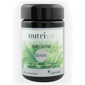 Nutriva Isoflavoni Donna - Integratore Alimentare per il Benessere in Menopausa, 50 Compresse, Privo di Zuccheri e Glutine, Adatto a Vegetariani e Vegani