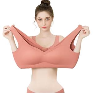 WUQILONGBANG Reggiseno morbido da donna, taglie forti, reggiseno super confortevole, senza ferretto, reggiseni sportivi taglie forti, Nero , 3XL(42BCD)