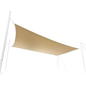 Avilia Tenda a Vela Ombreggiante Quadrata Beige 3.6x3.6m - Protezione UV, Impermeabile e Antivento per Giardino, Terrazza e Balcone - Parasole Tessuto Traspirante in Poliestere - Montaggio Facile e Veloce
