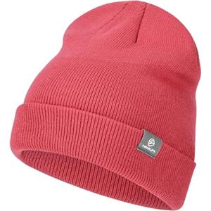 HAMUNI Berretto da uomo e donna, invernale, caldo, unisex, classico, berretto invernale lavorato a maglia, elastico, morbido, in acrilico, vintage, in tinta unita, Colore: rosso, Taglia unica