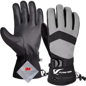 ROTTO FLYING TERN Guanti Invernali Uomo Donna Guanti Termico e Impermeabili 3M Thinsulate per Sci Snowboard Pattinaggio Sport Invernali