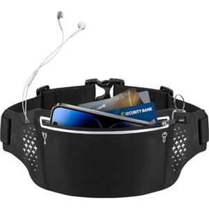 GIOVARA Marsupio Running Uomo Donna GIOVARA Running Belt, Marsupio da Corsa per Cellulare, Marsupi da Corsa Impermeabile per Jogging, Sport, Camminata, Outdoor (Nero)