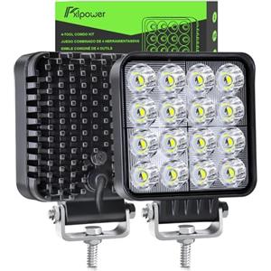 Fxlpower 31W Faro da Lavoro Led 12V/24V, Impermeabile IP67 Fari di Profondità per Trattore, SUV, ATV, Camion