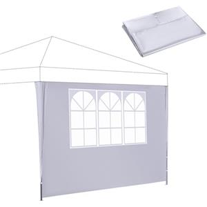 BONTEC Pannello Laterale Tenda, Finestra, Impermeabile all'Acqua, Strati Anti-UV, Nastroni in Velcro Resistenti alla Strappatura, 3048mm x 1930mm, Giardino, Mercato, Eventi all'Aperto