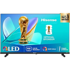 Hisense TV 40 QLED Full HD 2025 40E53QT, Smart TV VIDAA U8, HDR10, Game Mode, Dolby Atmos, Works with Alexa, Tuner DVB-T2/S2 HEVC 10, lativù, 40'', 2025 QLED