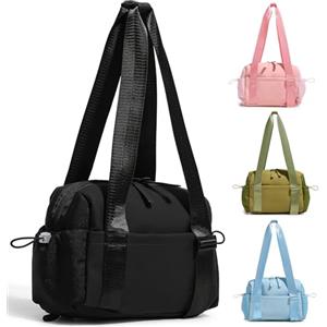 Tokeya Borsone Palestra Donna Piccola Borsa Sportiva, Pieghevole Impermeabile Borsone da Viaggio con Scomparto Bagnato Leggera Borsa da Palestra Borsa a Mano Donna per Fitness Shopping Weekend, Nero